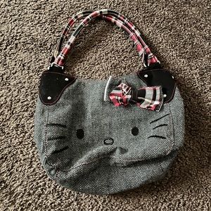 Vintage grey and red hello kitty purse/handbag